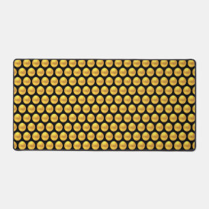 Elegante moderne goldene Punkte auf Schwarz Schreibtischunterlage