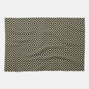 Elegante moderne goldene Quadrate Diamanten Fliese Geschirrtuch