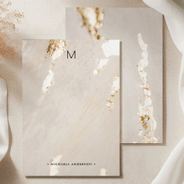 Elegante moderne Goldfolie-Monogramm- und Namens-K Mitteilungskarte