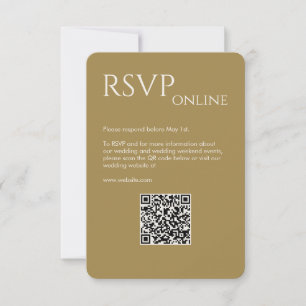 Elegante Moderne Goldhochzeit RSVP Karte