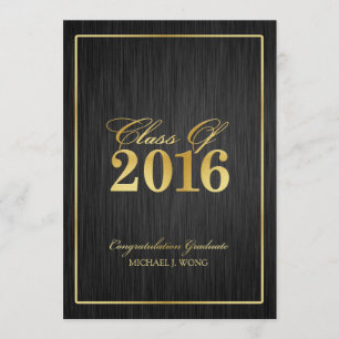 Elegante moderne Goldklasse von Abschluss 2016 Einladung