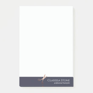 Elegante, moderne Goldschere der Rose Post-it Klebezettel
