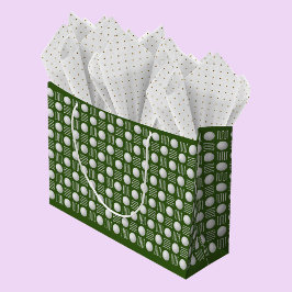 Elegante Moderne Golf Ball & T-Shirt Green Große Geschenktüte