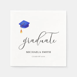 Elegante Moderne Graduate Cap Graduation Party Serviette