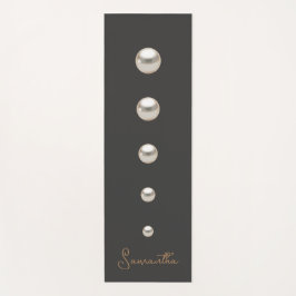 elegante, moderne graue Perlen Yogamatte