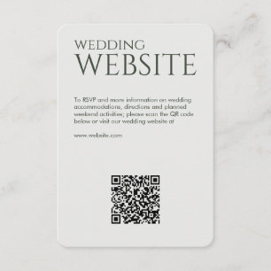 Elegante moderne grüne Hochzeit Begleitkarte