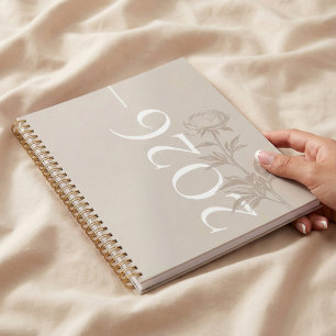 Elegante moderne handgezeichnete Skizze Florale Or Planer