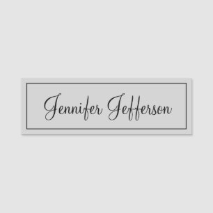 Elegante moderne Handschrift Schlicht Beruflich gr Namensschild