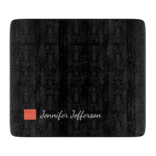 Elegante moderne Handschrift Schlicht Black Schneidebrett