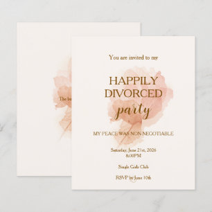 Elegante moderne 'Happily Divorced' Party-Einladun