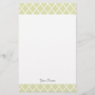 Elegante, moderne hell limegrüne Vierpass-Qualität Briefpapier