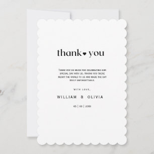 Elegante moderne Hochzeit Minimalist We Do Dankeskarte