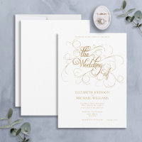 Elegante Moderne Hochzeit mit Gold und Weiß