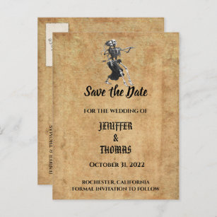 Elegante moderne Hochzeit speichern das Datum Post Ankündigungspostkarte