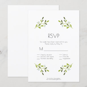Elegante moderne Hochzeit. UAWG mit Essensmöglichk Einladung