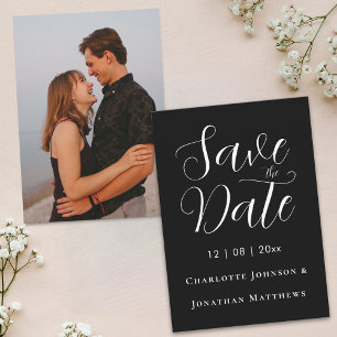 Elegante moderne Hochzeitsfotografie Save The Date