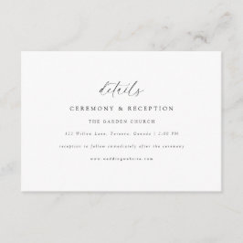 Elegante moderne Hochzeitskarte Begleitkarte