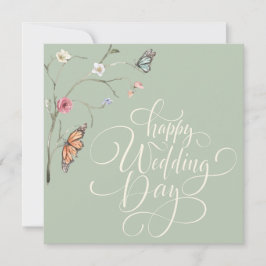 Elegante moderne Hochzeitskarte für Wasserfarben