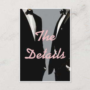 Elegante moderne Homosexuelle Hochzeit Begleitkarte