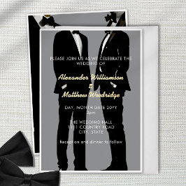 Elegante moderne Homosexuelle Hochzeit Folieneinladung