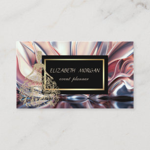 Elegante Moderne Imitate Gold Dress Abstrakt Visitenkarte