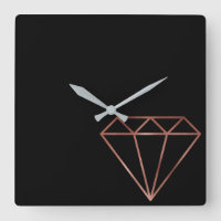 elegante moderne Imitate Rose Gold Diamant schwarz