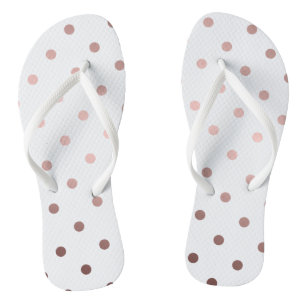 elegante, moderne Imitate Rose Goldpolka Punkte Flip Flops