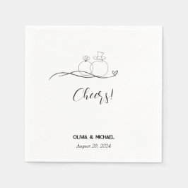 Elegante moderne jubelnde Schrift minimalistisch Serviette