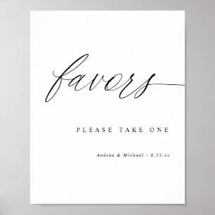 Elegante moderne Kalligrafie-Hochzeitsgeschenk-Sch Poster