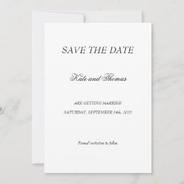 Elegante Moderne Kalligrafie Minimalistisch Chic W Save The Date
