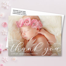 Elegante moderne Kalligrafie New Baby Vielen Dank