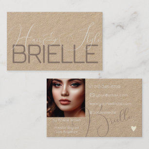 Elegante moderne Kalligrafie-Signatur-Foto-Image Visitenkarte