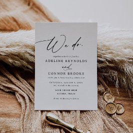 Elegante moderne Kalligraphie, die wir Hochzeit ma Einladung