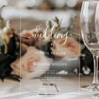 Elegante moderne Kalligraphie White Wedding