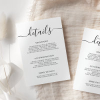 Elegante, moderne kalligraphische Hochzeitsdetails