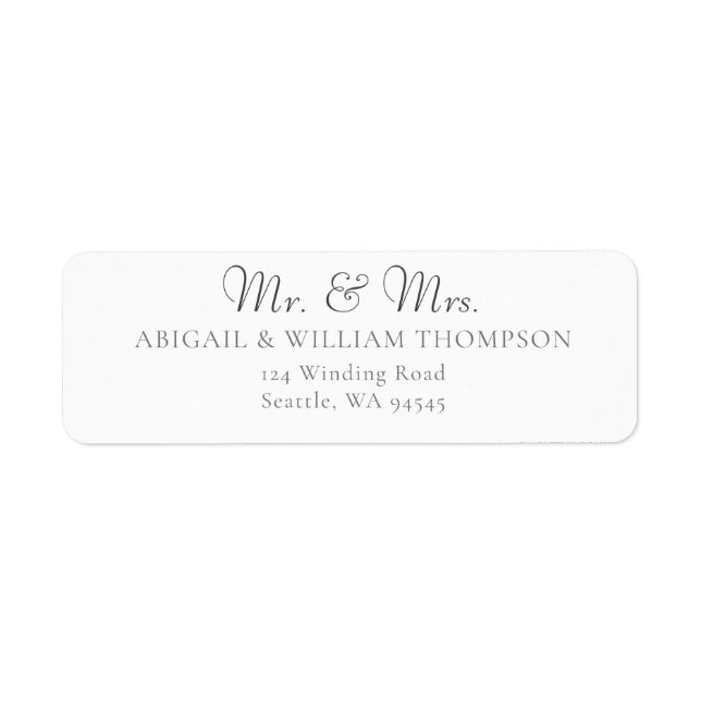 Elegante moderne kalligraphische Hochzeitsszenarie (Vorne)