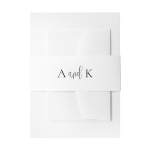 Elegante moderne kalligraphische Initialen Hochzei Einladungsbanderole