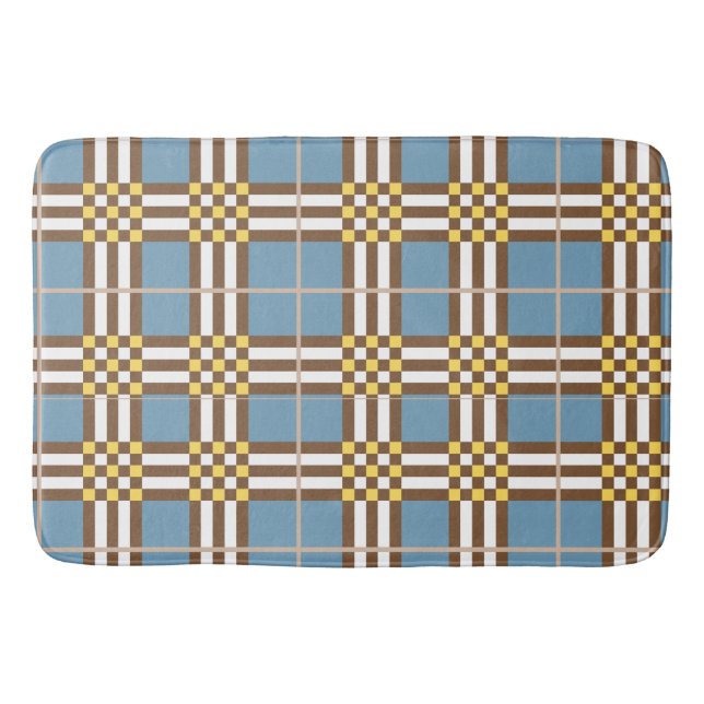 Elegante moderne Karierte Badematte (Vorderseite)