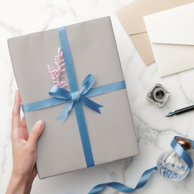 Elegante moderne, klassische Silber-Verlobung, Hoc Geschenkpapier (Schenken)