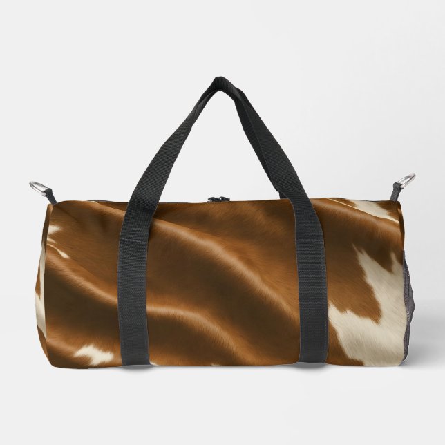 Elegante moderne Kuh Imitate Leather Collection Duffle Bag (Vorderseite)