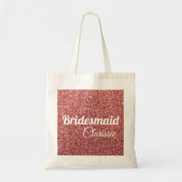 elegante moderne Küken Rose Gold Glitzer Bridesmai Tragetasche