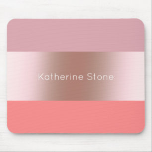Elegante moderne Küken-Rose, goldfarbene, rosa Kor Mousepad