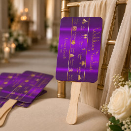 Elegante moderne leuchtende Violett Hochzeits-Zeit Fächer