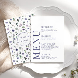Elegante moderne lila Blume Hochzeitskarte Begleitkarte