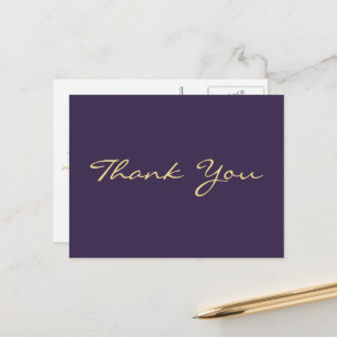 Elegante moderne Lila Imitate Gold Script Vielen D Postkarte