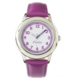 Elegante moderne, Lila und stilvolle Kinderbetreuu Armbanduhr