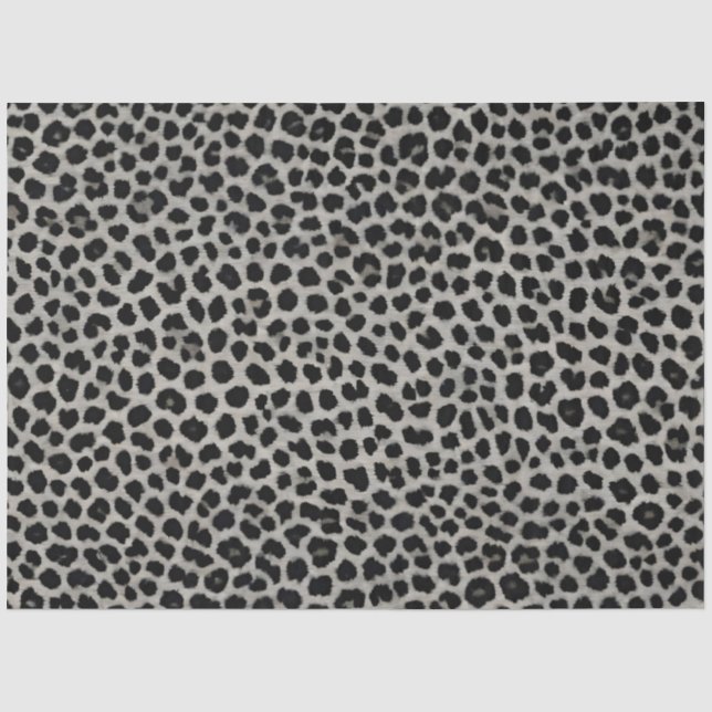 Elegante, moderne Luxus-Kollektion Weißer Leopard Seidenpapier (Vorderseite)