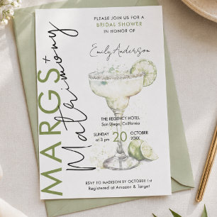 Elegante moderne Margs und Matrimony Brautparty Einladung