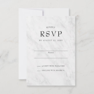 Elegante moderne Marmorkarten trendy Wedding RSVP  Einladung
