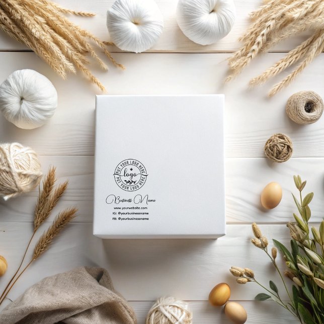 Elegante moderne Minimal-Logos Social Media Handle Gummistempel (Von Creator hochgeladen)